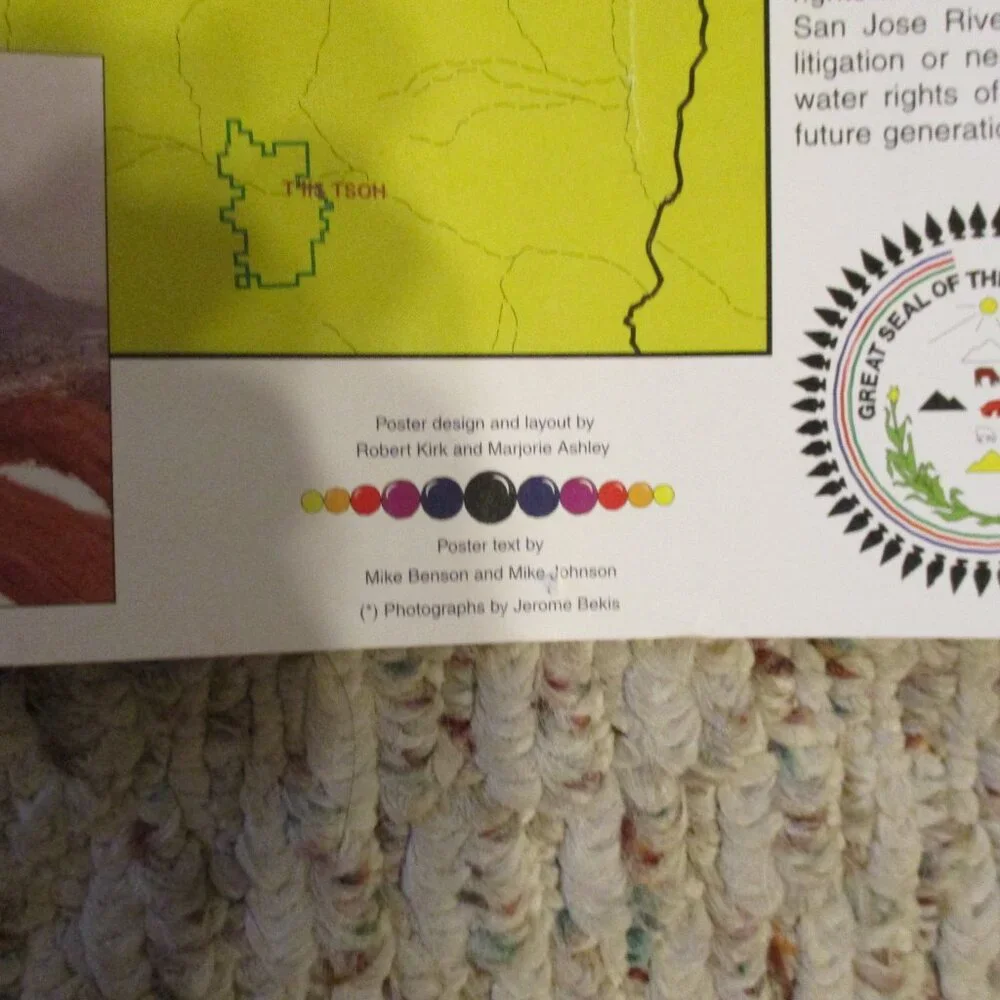 Vtg Dept. Of Water Resources 'Waters Of The Navajo Nation' Map - Condition Issue